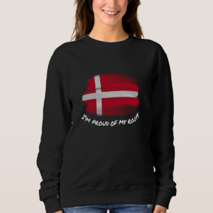 I'm Proud of My Roots - Vintage Denmark Flag Patri Sweatshirt