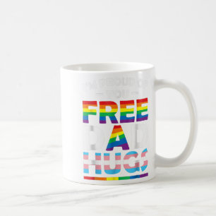 I'm Proud Of You Dad Hugs Lgbt Pride Awareness Gif Coffee Mug