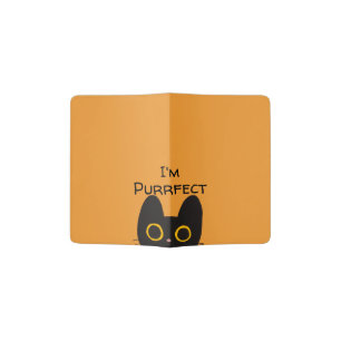 I'm Purrfect Funny Black Cat Passport Holder