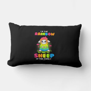 Im rainbow sheep of family Cute Sheep Design Lumbar Pillow