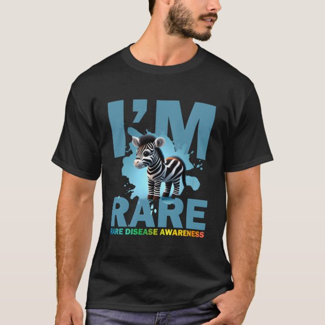I'M Rare Cute Zebra For Rare Disease Awareness T-Shirt (Front)