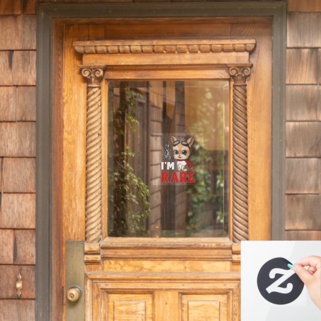 I'm Rare JJ Window Sticker White Lettering (Home Door)