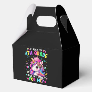Im Ready for 4th Grade Unicorn First Day of School Favor Boxes