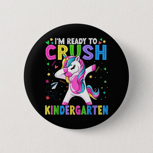 I'm Ready For Kindergarten Back To School Button (Front)