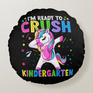 I'm Ready For Kindergarten Back To School Round Pillow