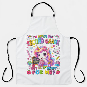 Im Ready for Second Grade Unicorn First Day Apron