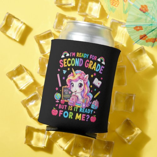 Im Ready for Second Grade Unicorn First Day Can Cooler