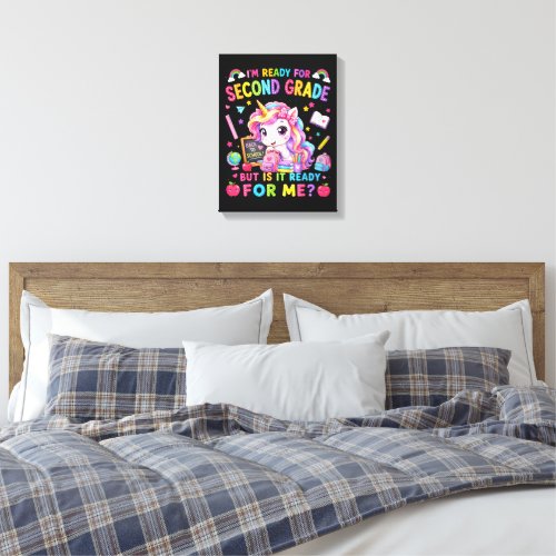 Im Ready for Second Grade Unicorn First Day Canvas Print