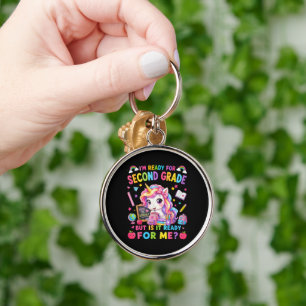 Im Ready for Second Grade Unicorn First Day Keychain