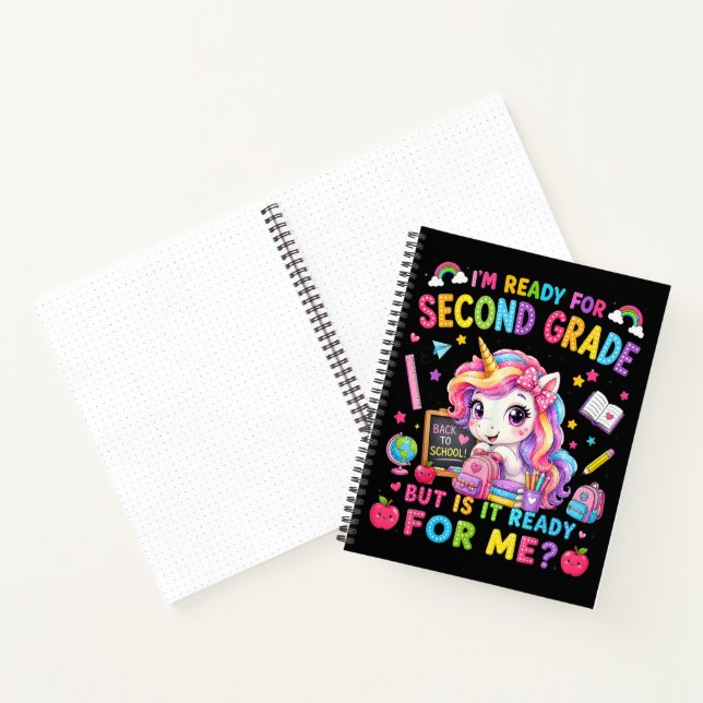 Im Ready for Second Grade Unicorn First Day Notebook (Inside)