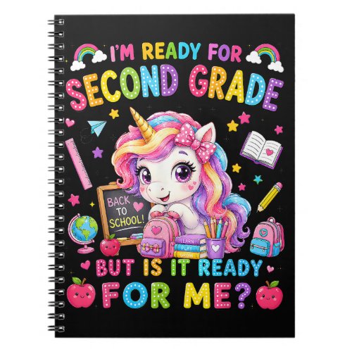 Im Ready for Second Grade Unicorn First Day Notebook