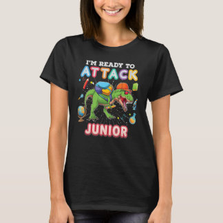 I'm Ready To Attack Junior Back To School Dinosaur T-Shirt