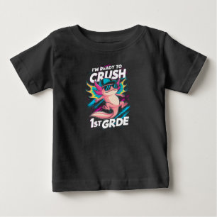 I'm Ready to Crush 1st Grade Axolotl Back School Baby T-Shirt
