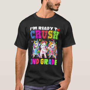 I'm Ready To Crush 2Nd Grade Dabbing Unicorn Back T-Shirt
