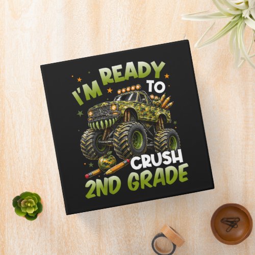 I'm Ready to Crush 2nd Grade Monster Truck 3 Ring Binder