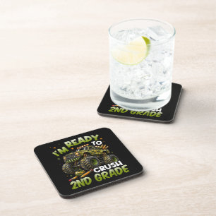 I'm Ready to Crush 2nd Grade Monster Truck Beverage Coaster