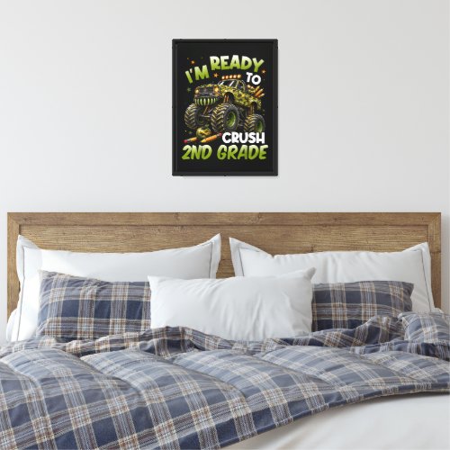 I'm Ready to Crush 2nd Grade Monster Truck Canvas Print