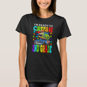 I'm Ready To Crush 2nd Grade Monster Truck Dinosau T-Shirt