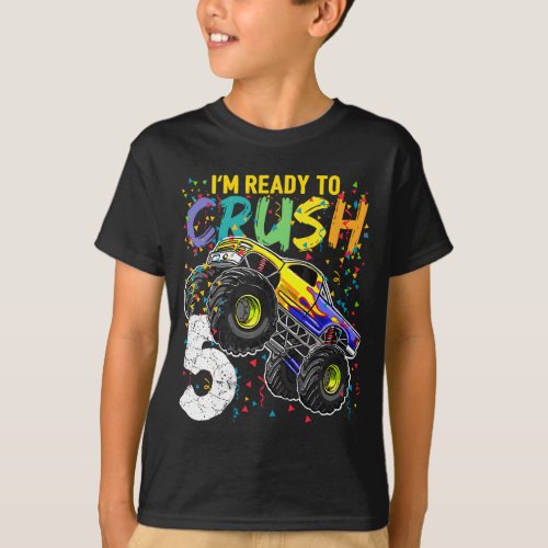Im Ready to Crush 5 Monster Truck 5th Birthday  T_Shirt
