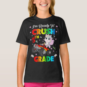 Im Ready To Crush 5th Grade Monster Truck Unicorn  T-Shirt