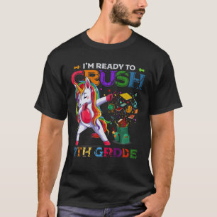 I'm Ready To Crush 7Th Grade Dabbing Unicorn Back T-Shirt