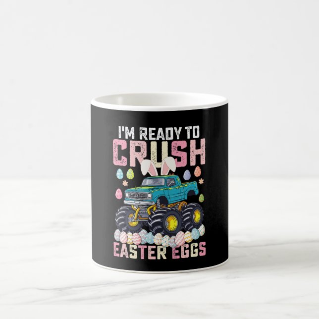 I'm Ready To Crush Easter Eggs Monster Truck Coffee Mug (Center)