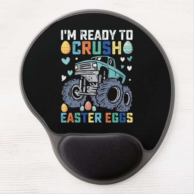 I'm Ready To Crush Easter Eggs Monster Truck Gel Mouse Pad (Front)