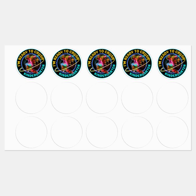 I'm ready to crush kindergarten labels (Sheet)