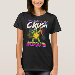 I'm Ready To Crush Kindergarten School Turtle Stud T-Shirt