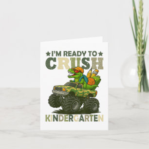 Im Ready To Crush Kindergarten T Rex Dinosaur Mons Card