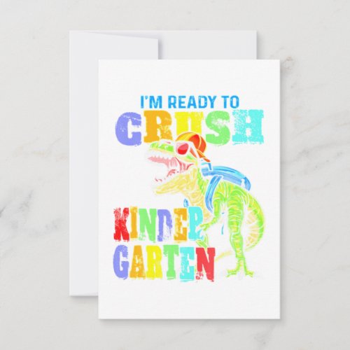 Im Ready To Crush Kindergarten T_shirt Card