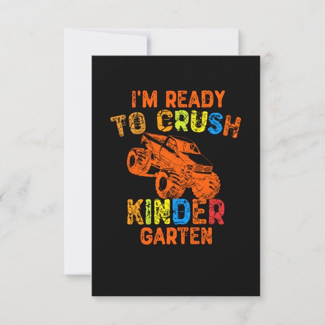 I'm Ready To Crush Kindergarten Thank You Card (Front)