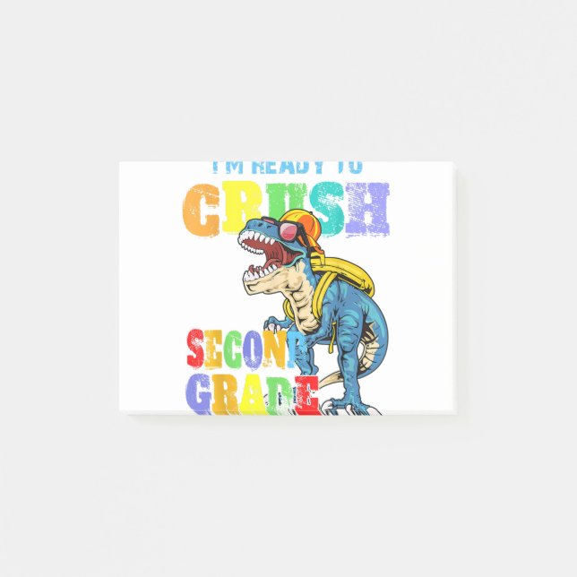 I'm Ready To Crush Preschool T Rex Dinosaur Back t Post-it Notes (Front)