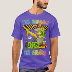 I'm Ready To Dig 5th Grade Back To School Dinosaur T-Shirt