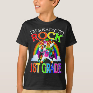 I'm Ready To Rock 1st Grade Unicorn Rainbow T-Shirt