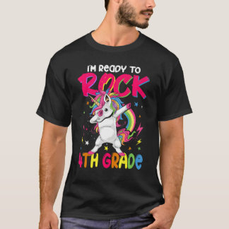I'm Ready To Rock 4th Grade Back To School Unicorn T-Shirt