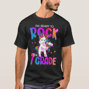 I'm Ready To Rock 7th Grade Unicorn Back To School T-Shirt