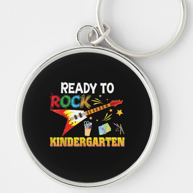I'm Ready To Rock Kindergarten Back To School Keychain (Front)