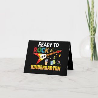 I'm Ready To Rock Kindergarten Back To School Thank You Card