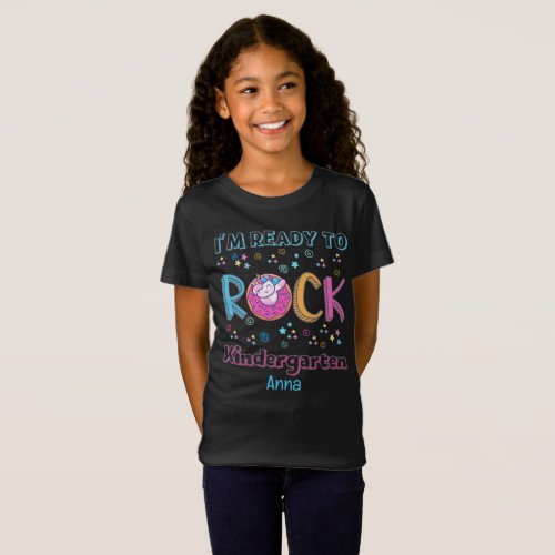 Im Ready to Rock Kindergarten Unicorn Girls T_Shirt