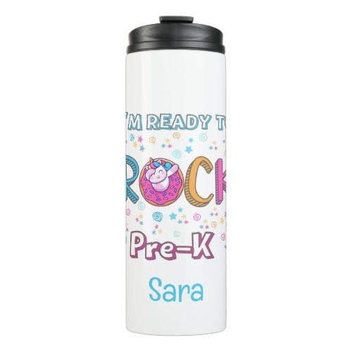 Im Ready to Rock Pre_K Unicorn Girls Thermal Tumbler