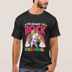 I'm Ready To Rock Preschool Unicorn Girls Back To T-Shirt