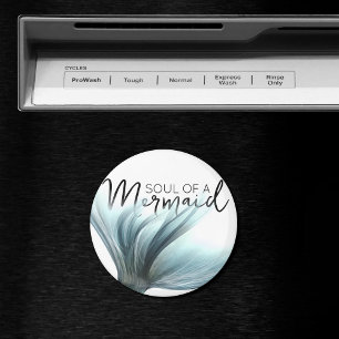 Im Really a Mermaid Quote with Teal Mermaid Tail Magnet