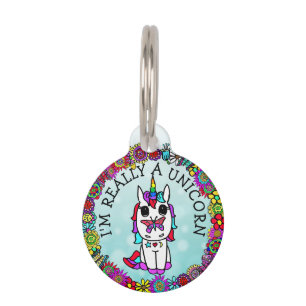 Im Really a Unicorn Funny Dog Tag