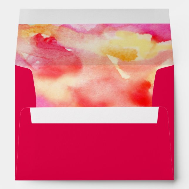 I'M RED WATERCOLOR Bat Mitzvah Envelope (Back (Bottom))