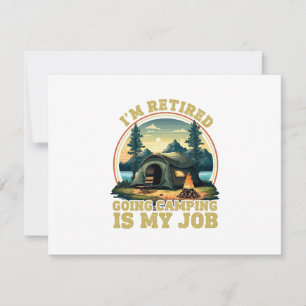 I'm retired going camping RSVP card