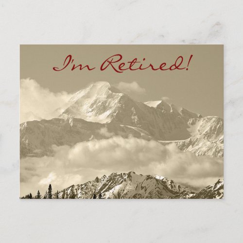 Im Retired Majestic Mountain Contact Template Postcard
