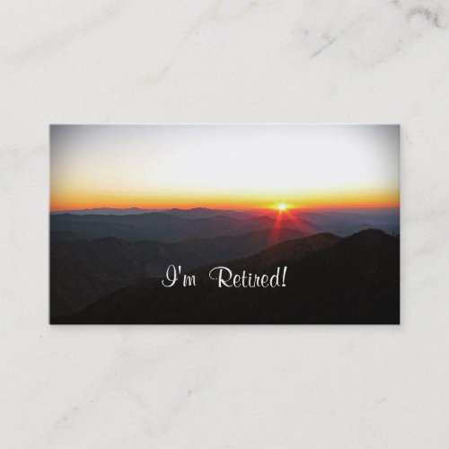 Im Retired  New Contact Info Custom Template Calling Card