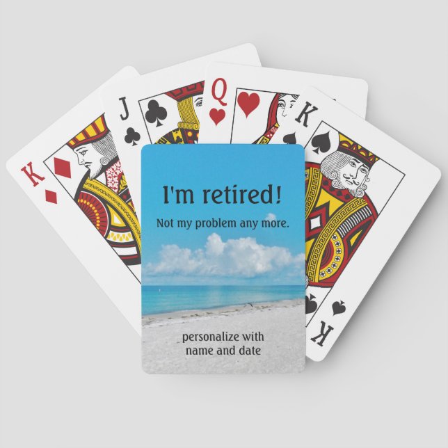 I'm Retired Playing Cards (Back)