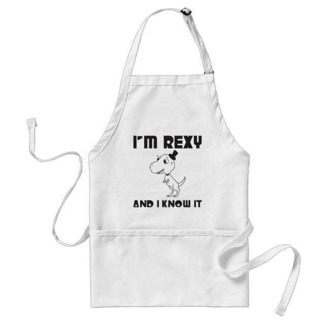I'm Rexy And I Know It Adult Apron (Front)